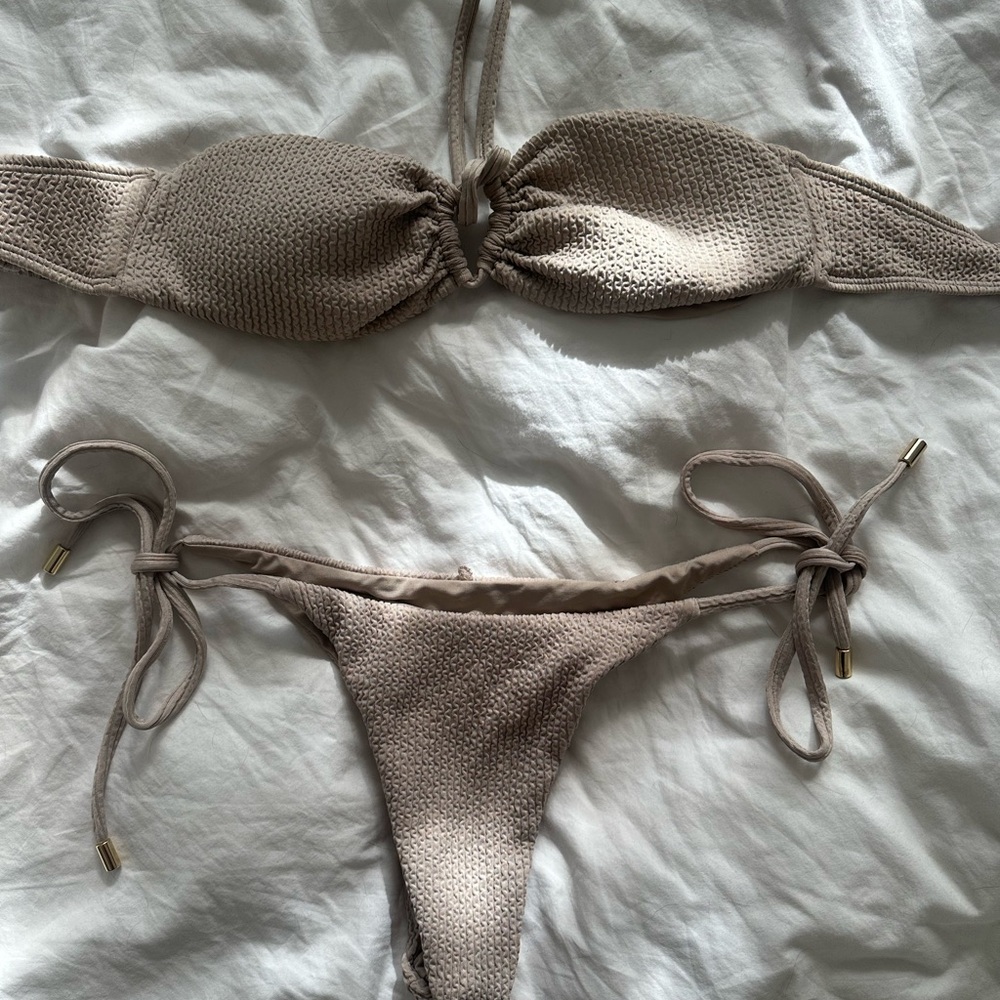Monday Swimwear Bikini Set - Oat Crinkle